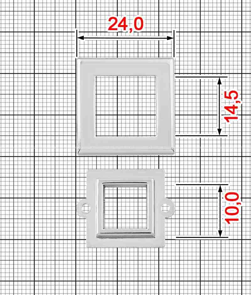 Люверс квадратний A.OM-081 комплект