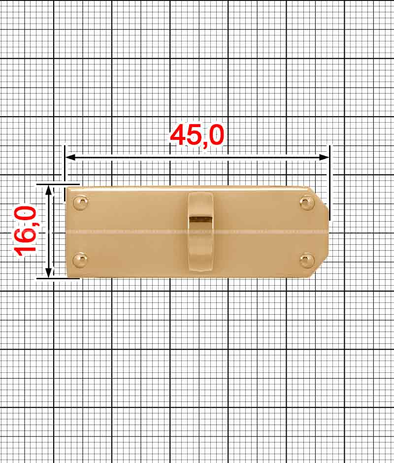 Декор застежка с замком (вертикальный) A.FMA-4101-B+С 2:2