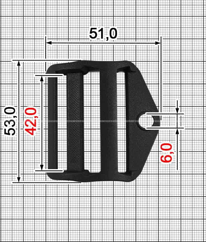 Пряжка трьохщілинна АРТ A.FP-2206
