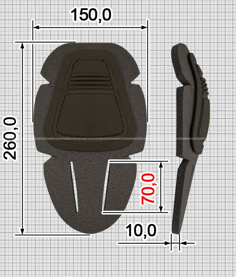 Knee pad A.FP-333-AC+Damper Izolon