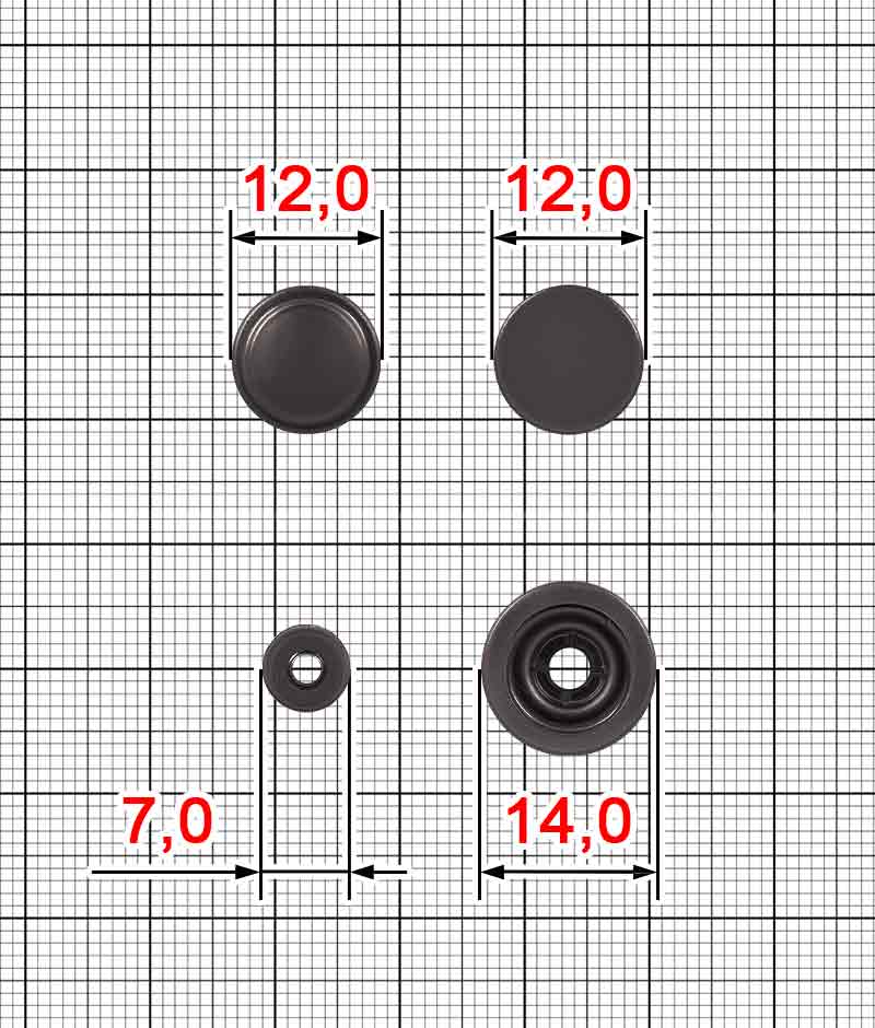 Кнопка каппа K.KB-612 комплект