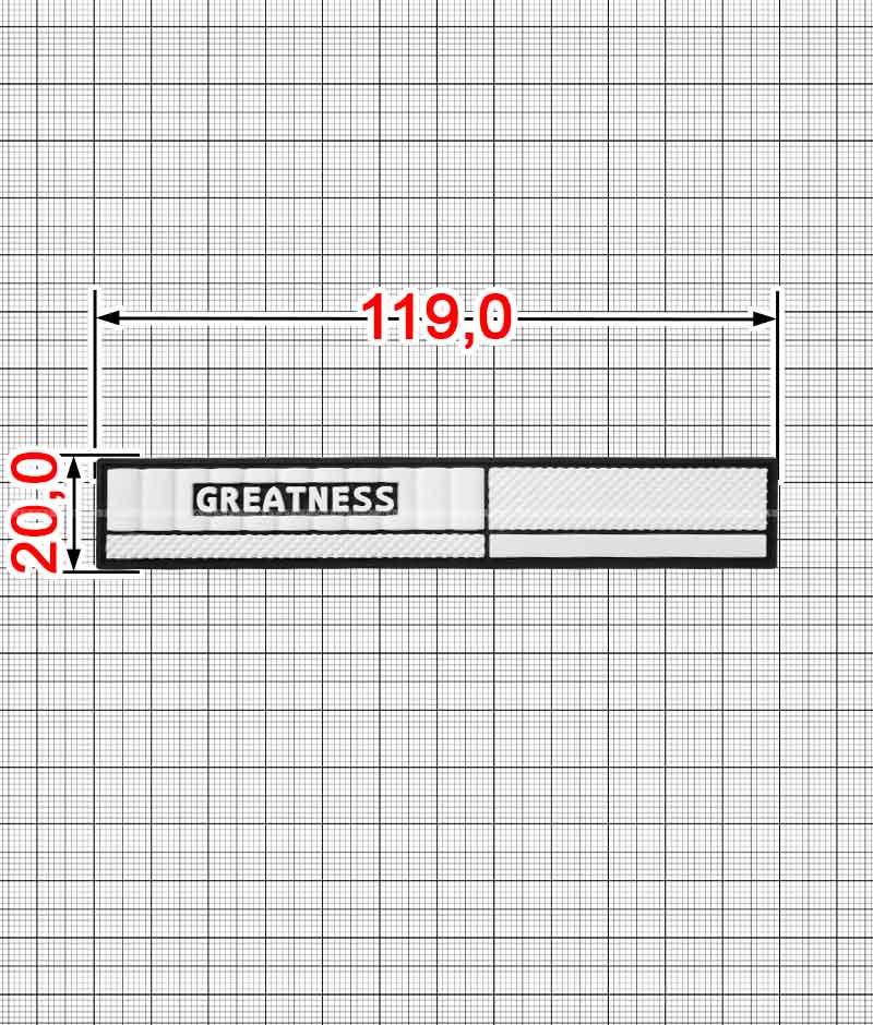 Нашивка силіконова A.FV-1083-Greatness