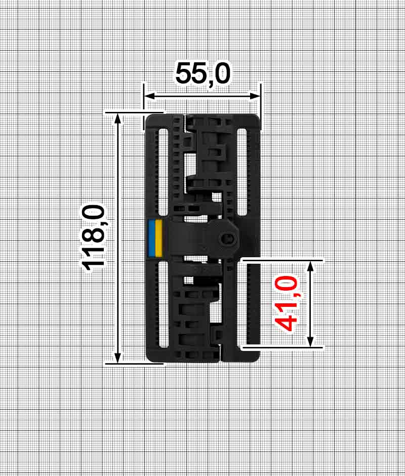 Швидкоскид пряжка Apache з магнітом зі вставкою A.FP-55551+A.FV-1196 (A+B)