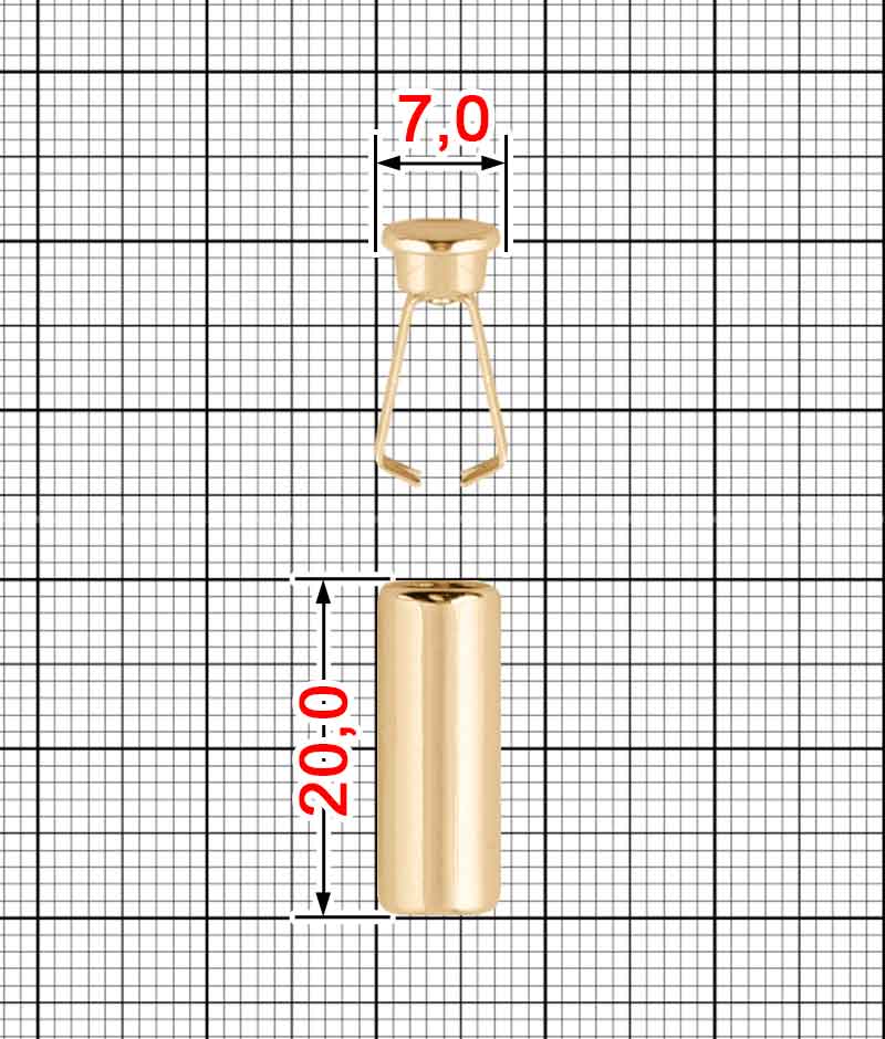 Колокольчик с заглушкой K.FM-3890- 20*6 А+В комплект