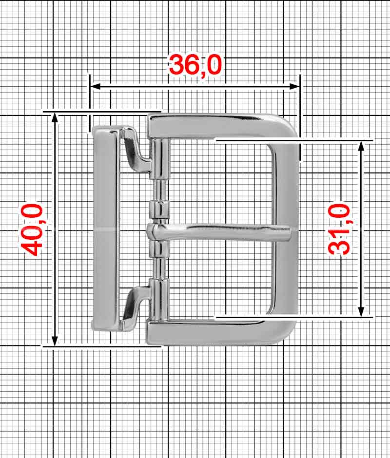 Пряжка A.FM-0187 з одним язичком