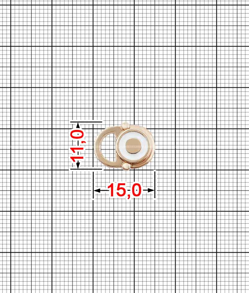 Петля взуттєва з емаллю K.GM-0028 (22153)