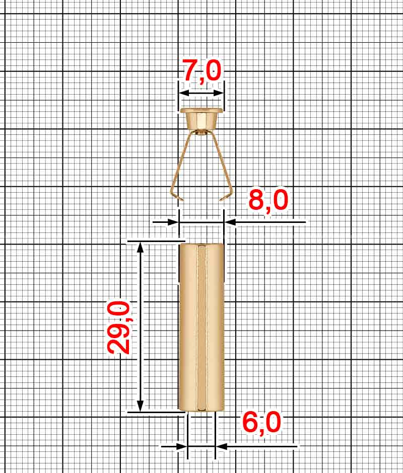 Закінчення на шнурівку із заглушкою K.FM-3890- 30*7 А+В комплект