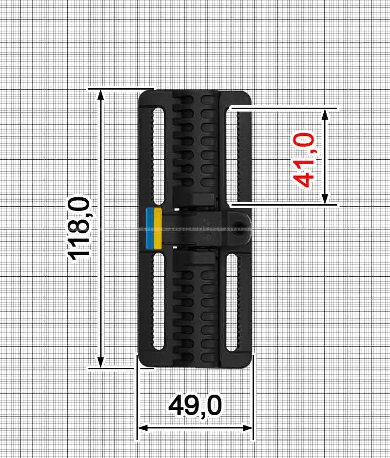 Быстросброс пряжка со вставкой A.FP-22221+A.FV-1196 Кайман 1 (боковой) A+B