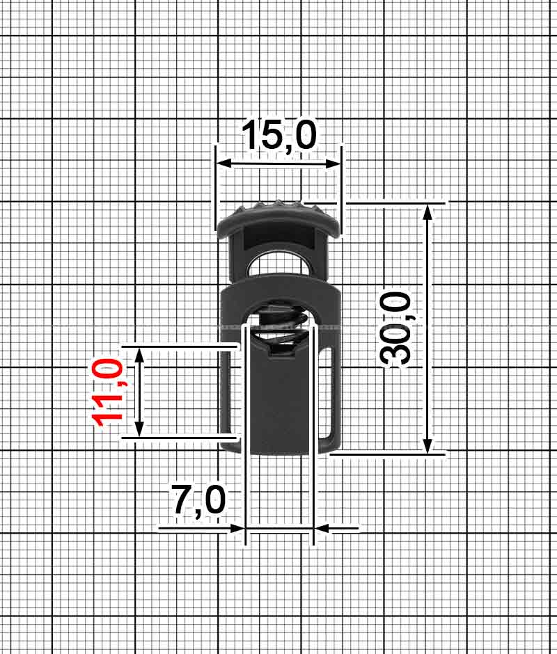 Фіксатор шнурка АРТ A.FP-840B+A.FP-841A