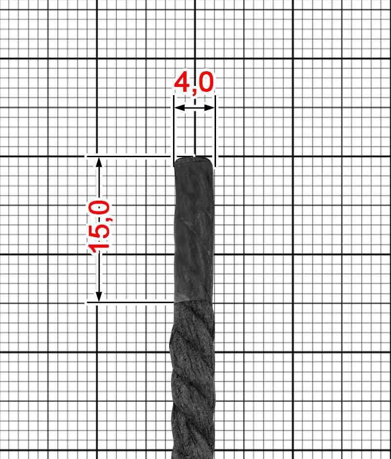 Шнурок взуттєвий мотузка віск 4 мм