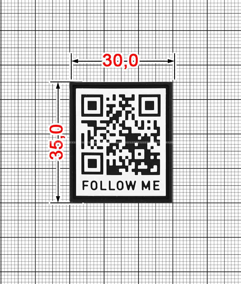 Декор QR код из пластизоли A.FV-952-Follow me