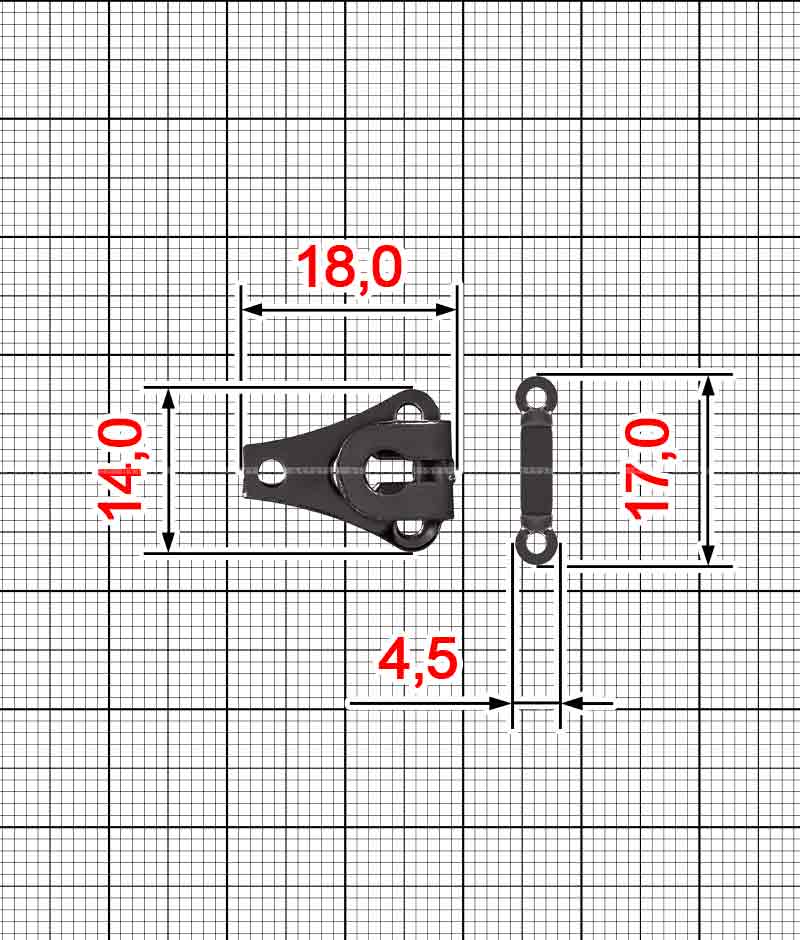 Гачок пришивний брючний K.GMd-0079-2:1+2:2