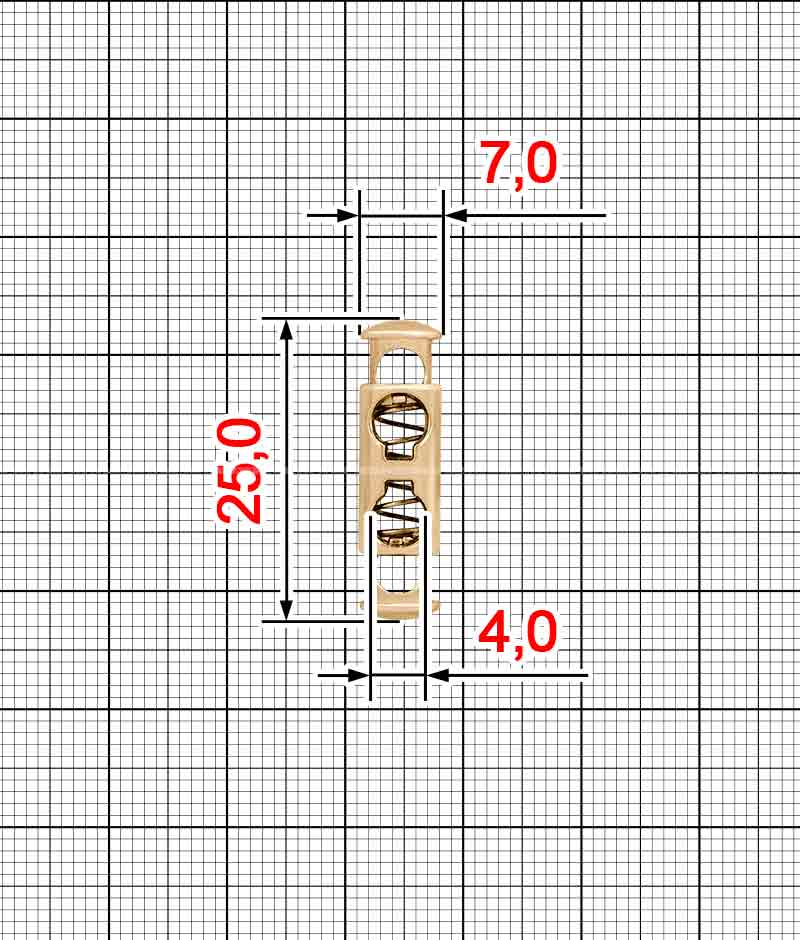 Фіксатор шнурка на два отвори K.FM-857