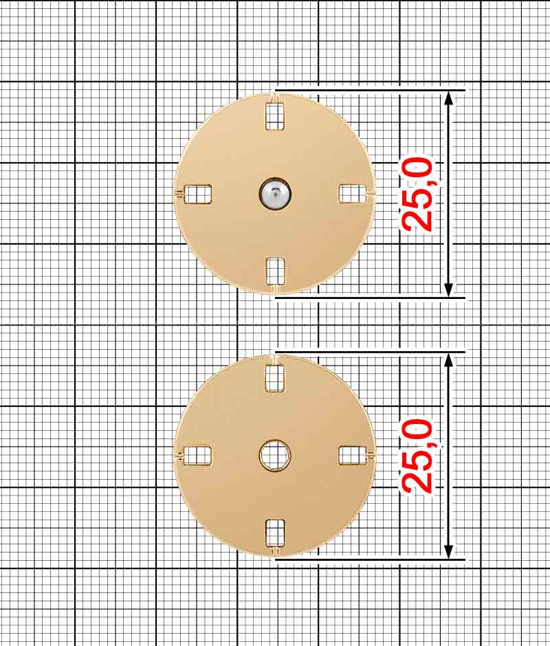 Кнопка пришивна прихована K.KM-632-2:1+2:2 комплект