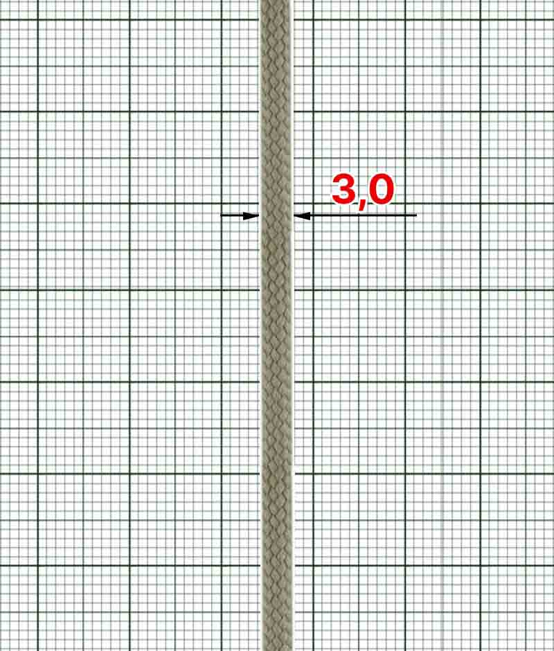 Шнурок круглий F (5039) 3 мм
