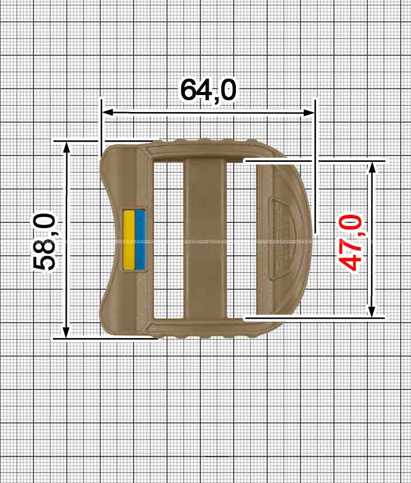 Пряжка ремінна із вставкою АРТ A.FP-2219+A.FV-1196