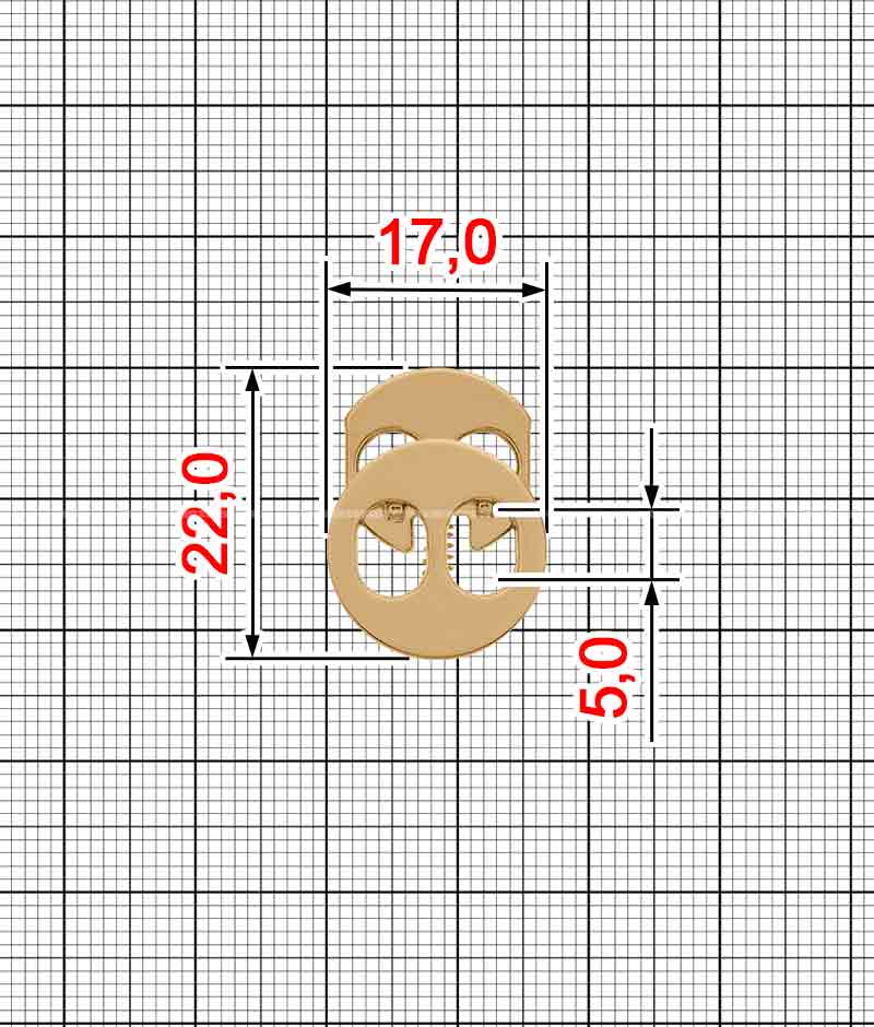 Lace fastener K.FM-839 (D757)