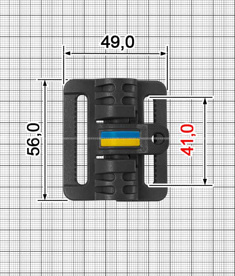 Быстросброс пряжка со вставкой A.FP-22220+A.FV-1196 Кайман 2 (плечевой) A+B