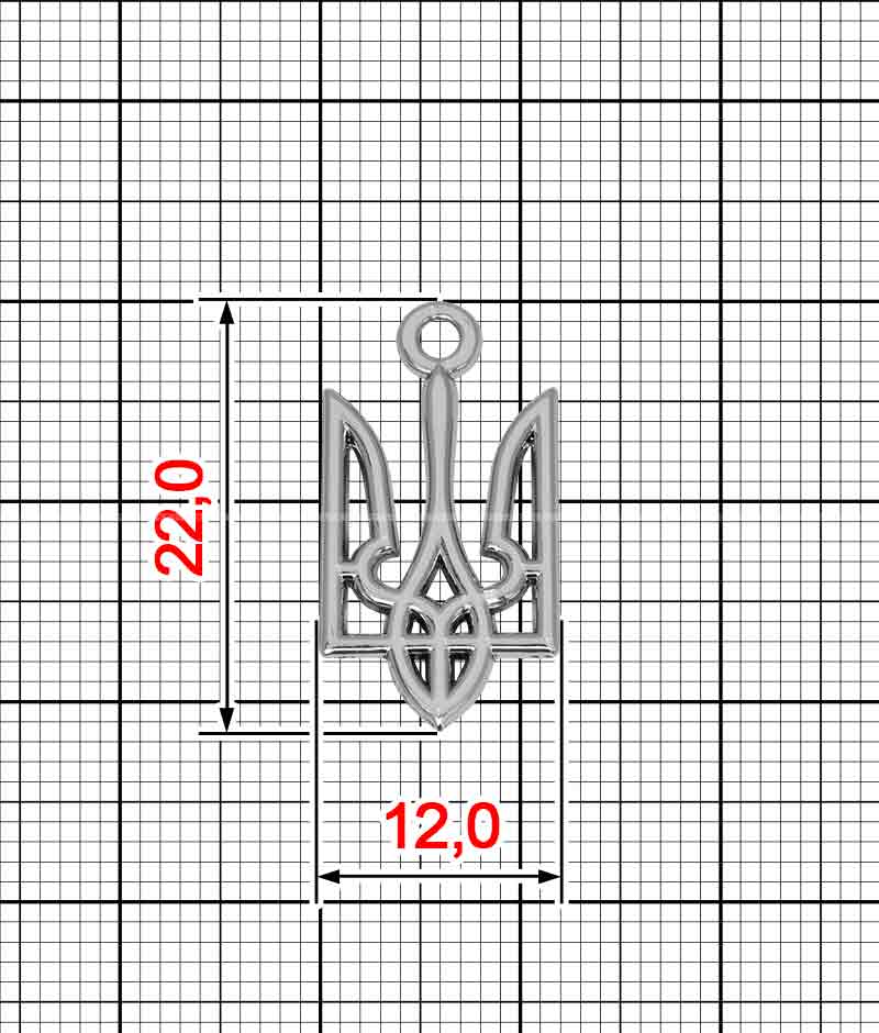 Пришивний декор Герб України K.FM-4052 від виробника фурнітури ARTSTEP