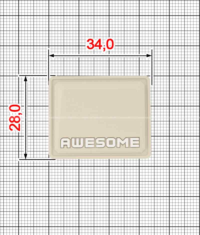 Этикетка ПВХ A.FV-1381-Awesome
