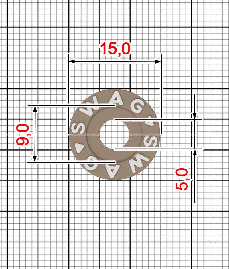 PVC plasticol decor for small eyelet A.FV-1274-SWAG