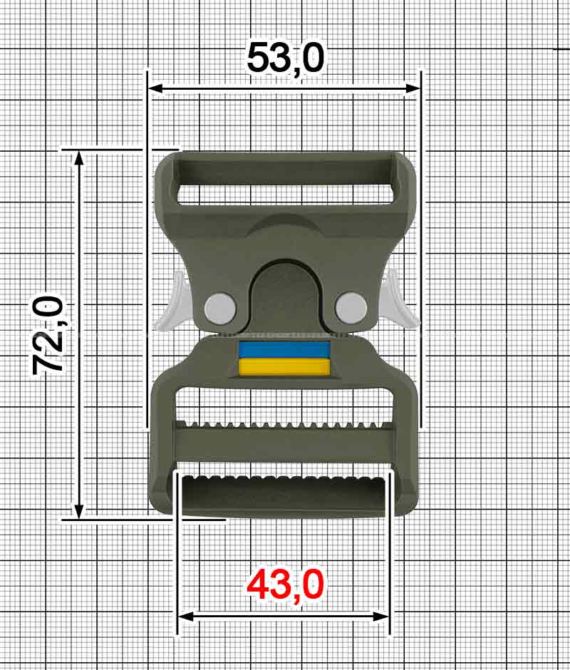 Military buckle АRТ 40 mm AA.FP-2223+A.FV-1196