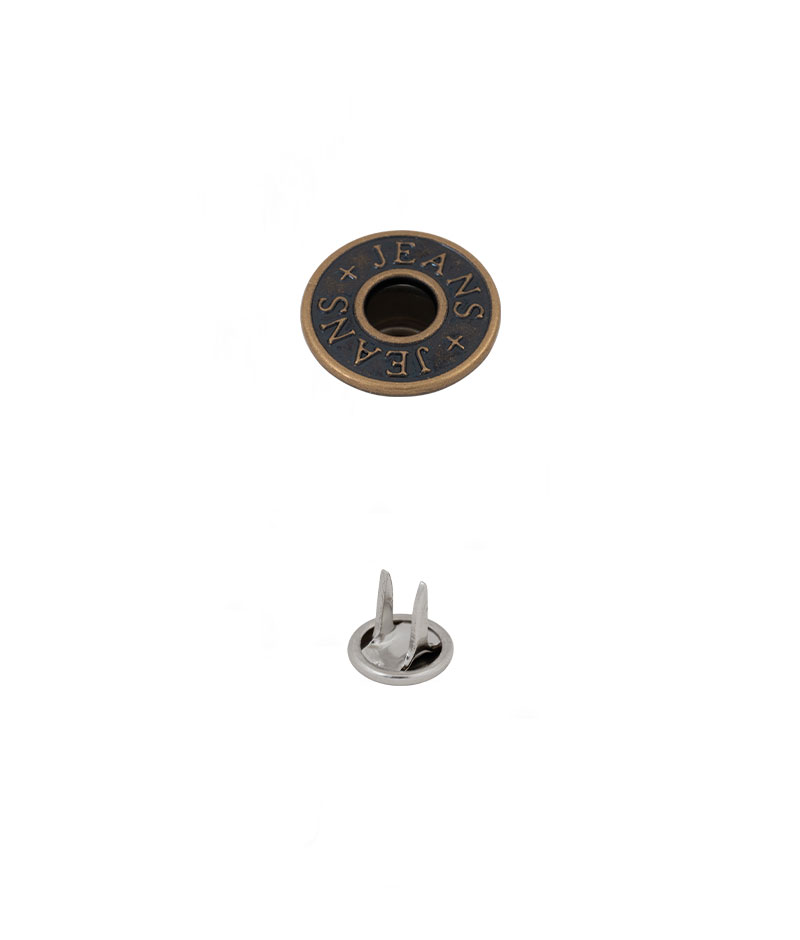 Ґудзик джинсовий комплект K.FLt-4121-17-Jeans-OT-2:1+K.BAl-4121-OO-2:2