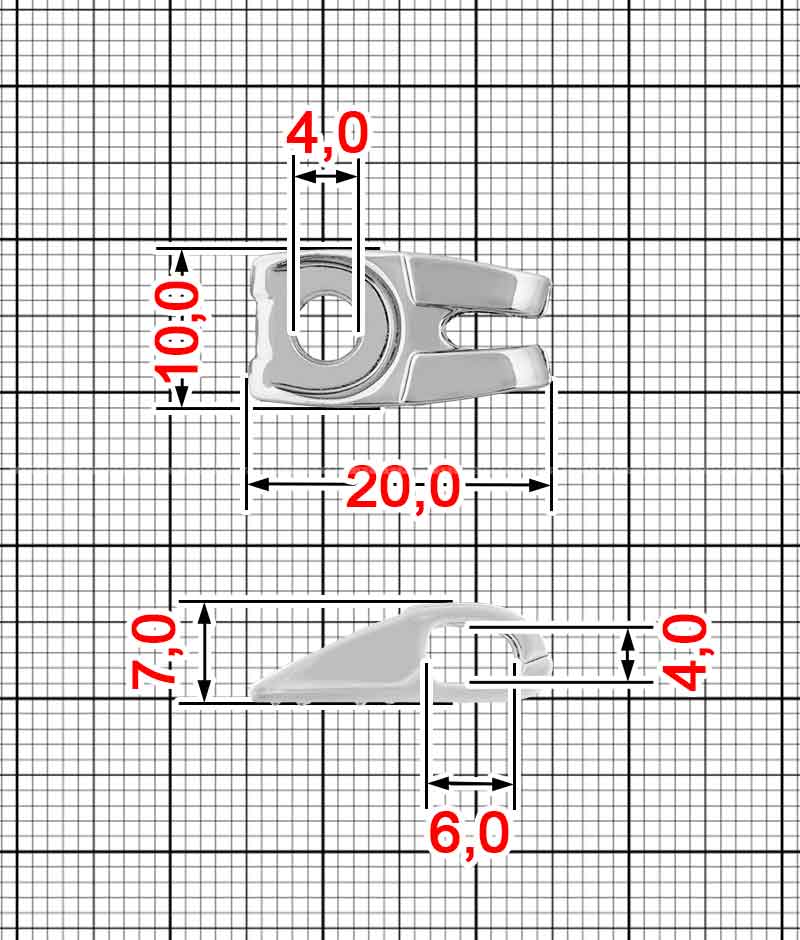 Петля взуттєва A.GM-0053