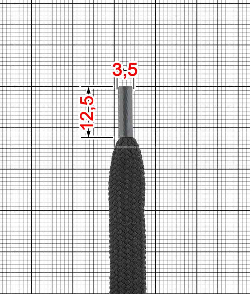 Шнурок плоский з люрексом (ЕМ40Лр) T.8-8,5 мм