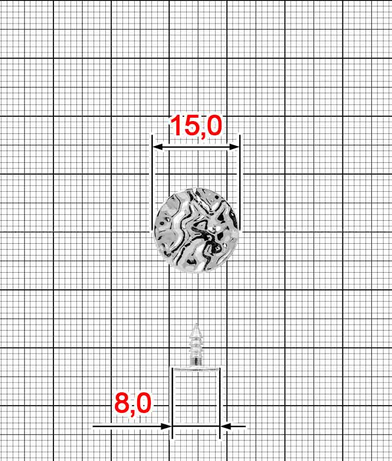 Пуговица джинсовая  K.FM-4079-15 комплект