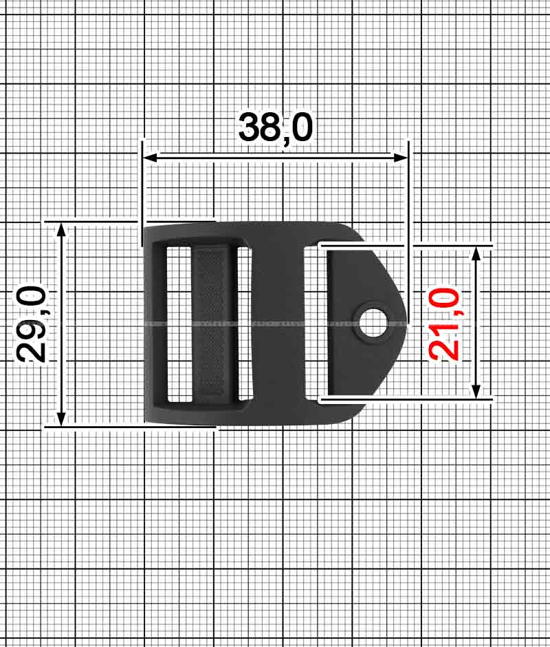 Пряжка трьохщілинна АРТ A.FP-2206