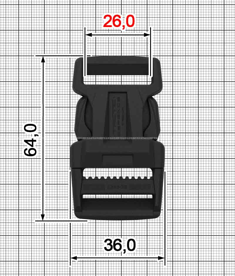 Military buckle 25 mm A.FP-2230-25