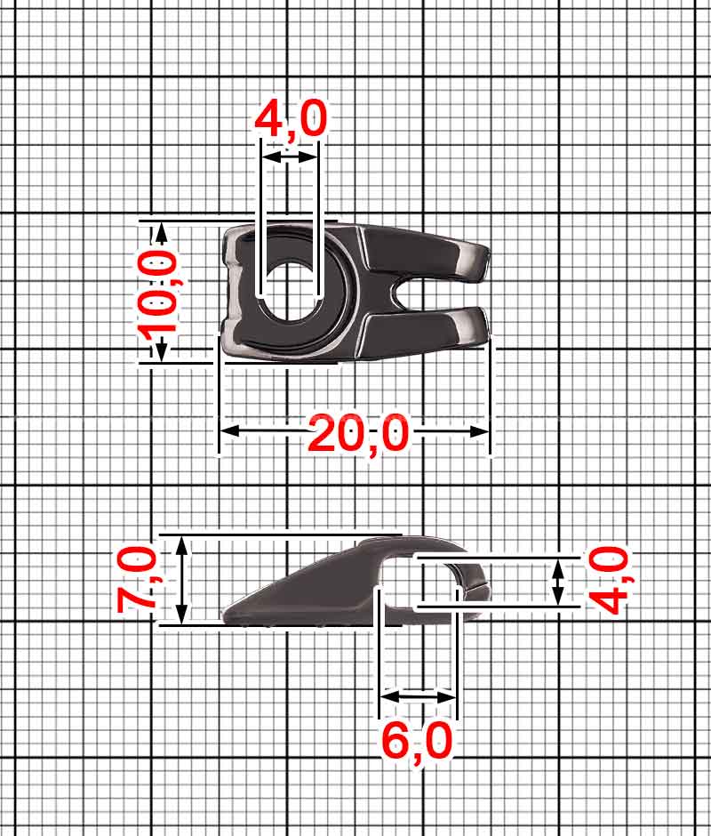 Петля взуттєва A.GM-0053