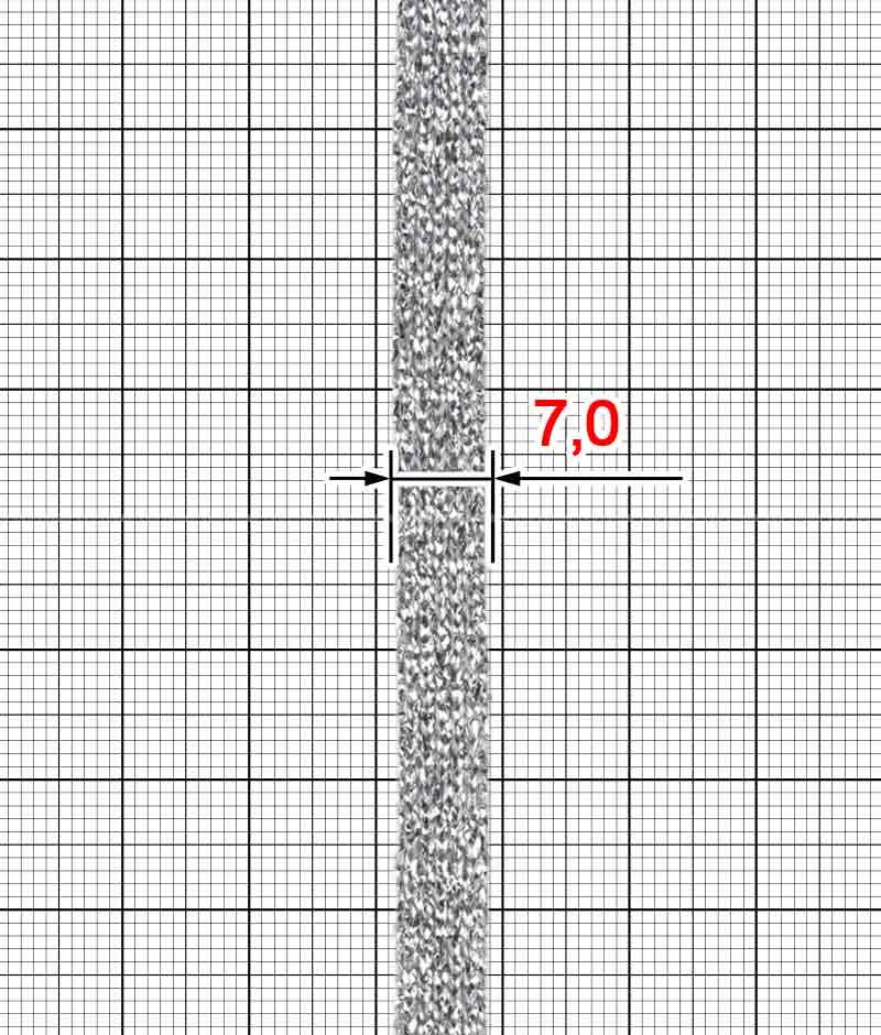 Люрекс шнурок плоский (4530-4596) (на метраж) 7 мм