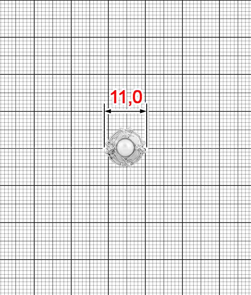 Пуговица с жемчугом K.FM-4133-11