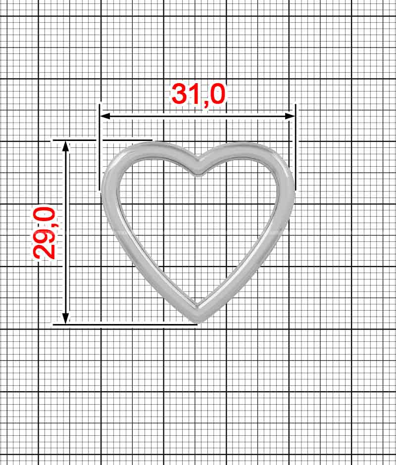 Перетяжка Серце K.FM-2274-25
