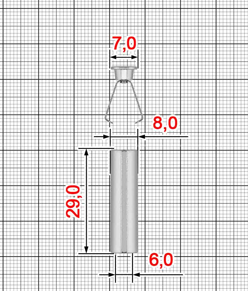 Колокольчик с заглушкой K.FM-3890- 30*7 А+В комплект