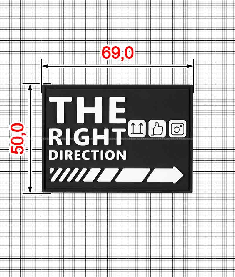 Декор из пластизоля A.FV-1418-The Right Direction