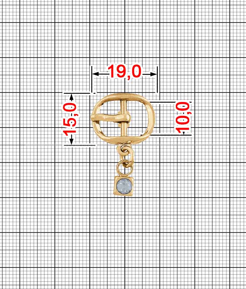 Пряжка з підвіскою K.FM-0506E-10-L (57588L)