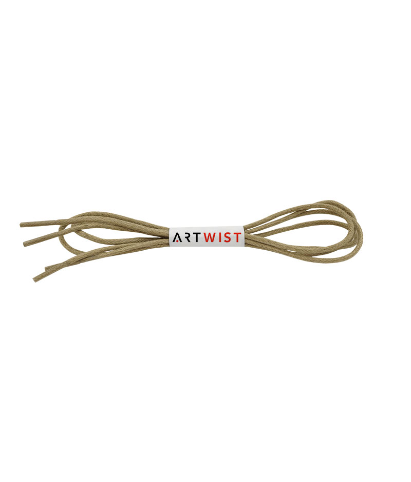 Round shoelace waxed 2 mm