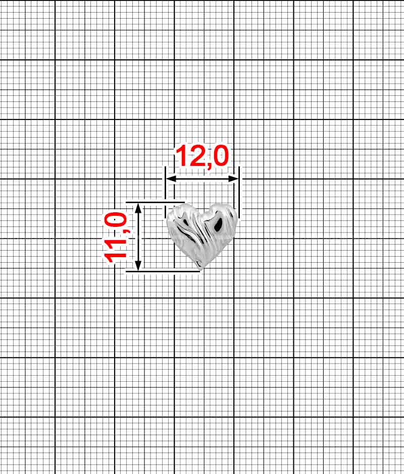 Пуговица сердце K.FM-4135-11,5
