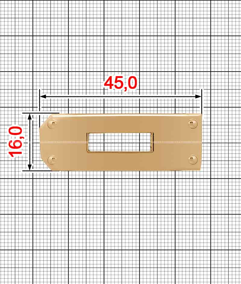 Декор застібка з отвором A.FMA-4101-A 2:1